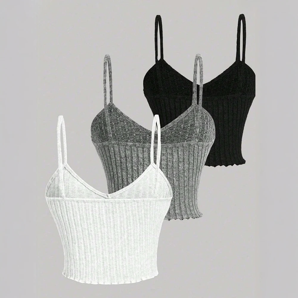 Korean Strapless Sweetheart Neck Tank Top Set