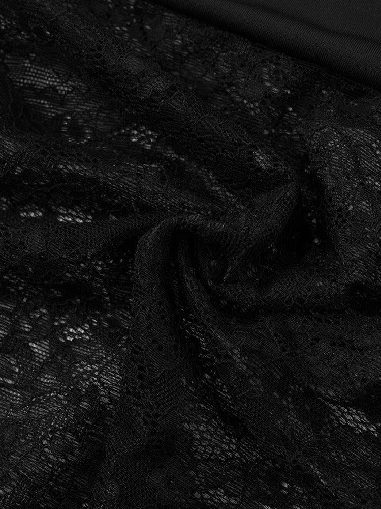 Lace Cut-Out Spaghetti Strap Maxi Dress