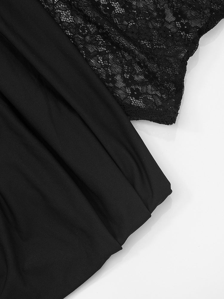 Lace Cut-Out Spaghetti Strap Maxi Dress