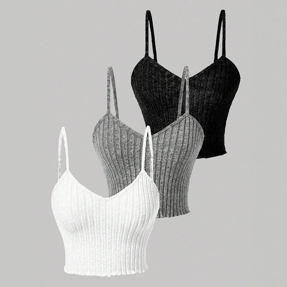 Korean Strapless Sweetheart Neck Tank Top Set