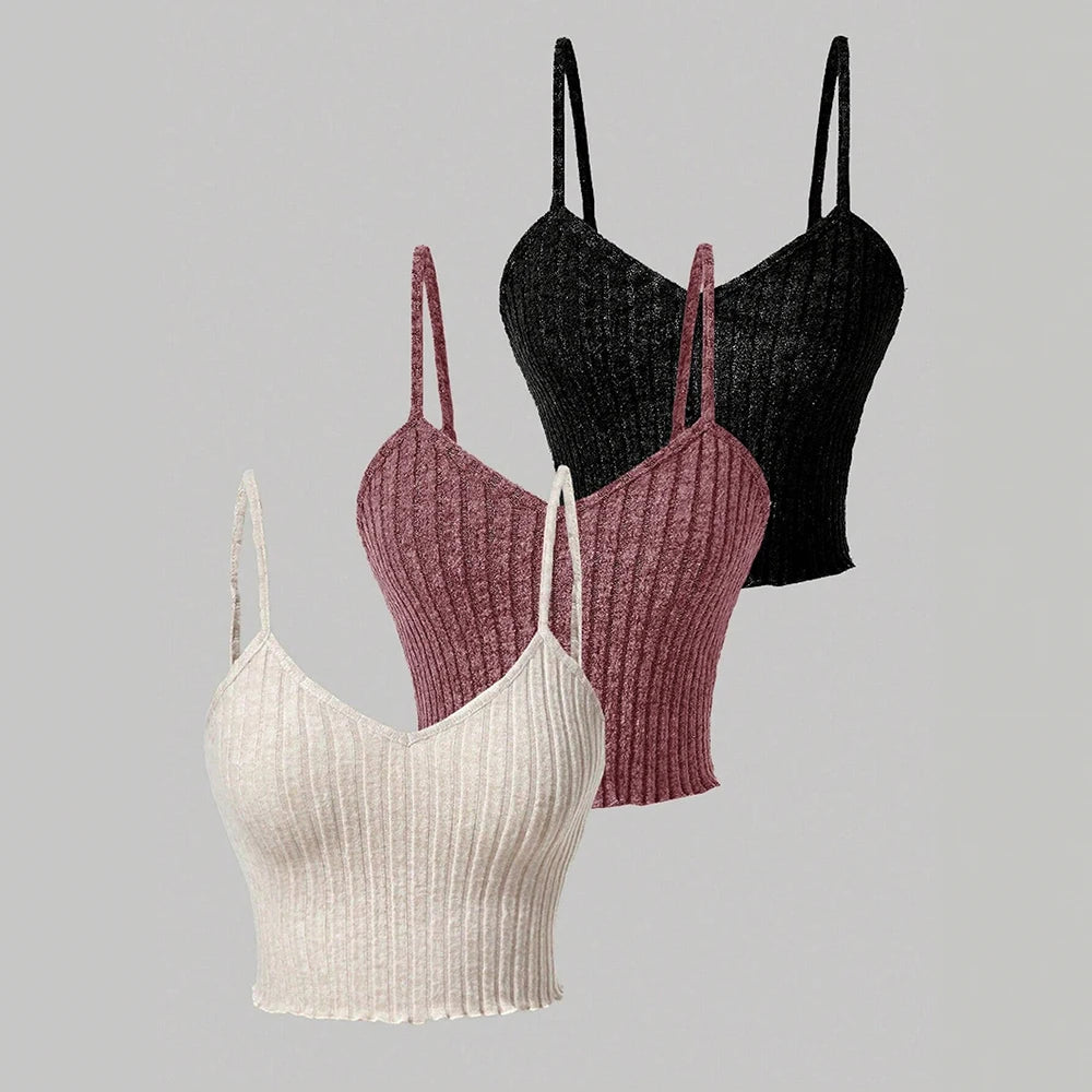 Korean Strapless Sweetheart Neck Tank Top Set