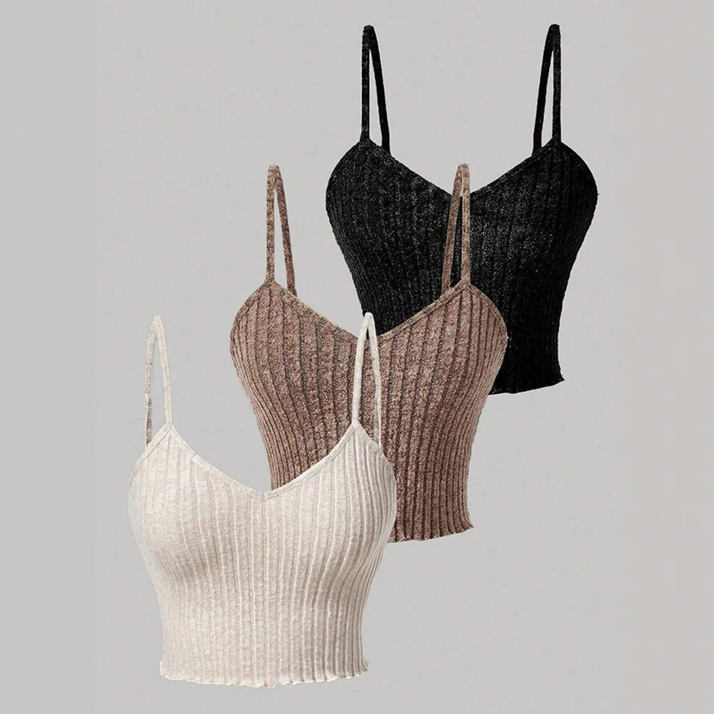 Korean Strapless Sweetheart Neck Tank Top Set