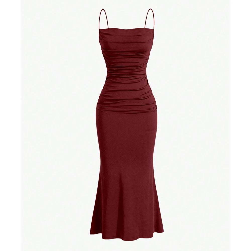 Elegant Spaghetti Strap Maxi Dress for Women
