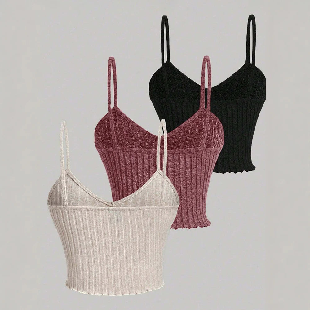 Korean Strapless Sweetheart Neck Tank Top Set